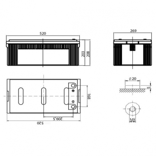 Аккумулятор Delta DTM 12230 L